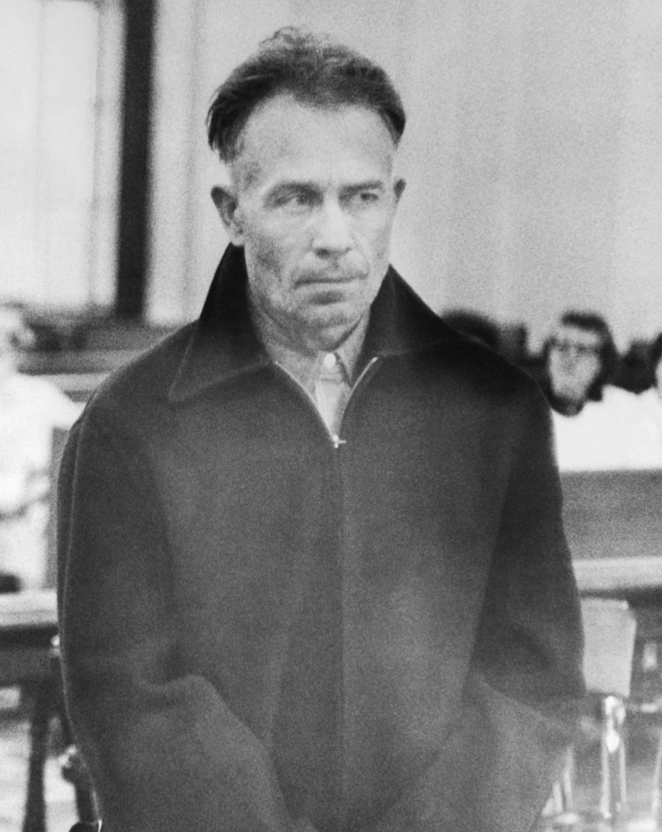 Serial killer Ed Gein in court.