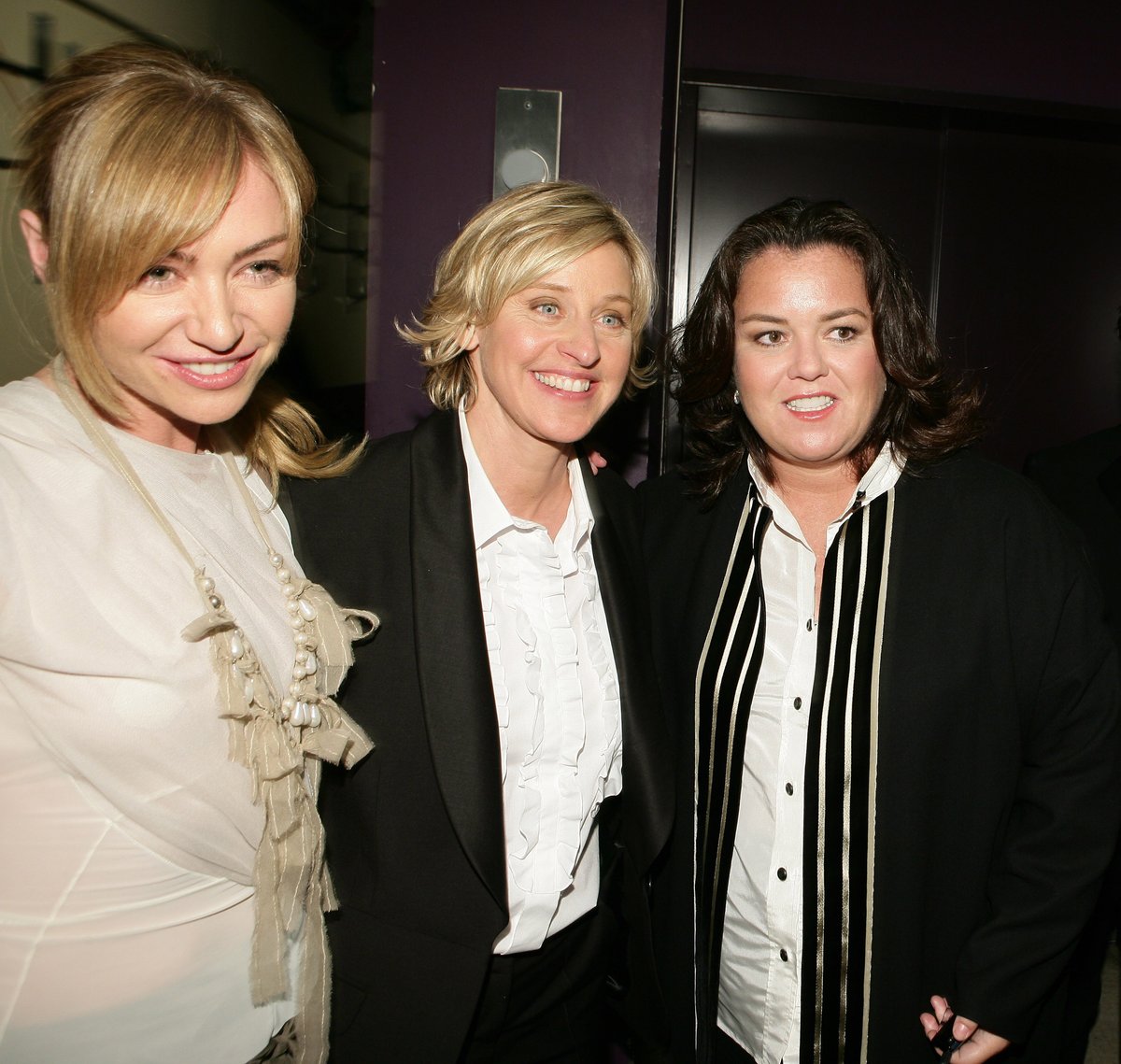 Portia de Rossi, Ellen DeGeneres and Rosie O'Donnell in 2006.