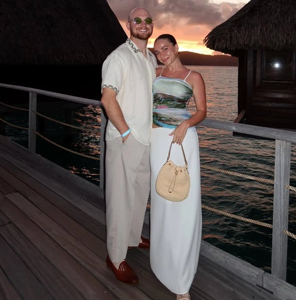 Emilie Kiser and her husband.