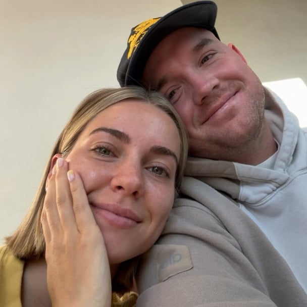 Emilie and Brady Kiser pose for a selfie together.