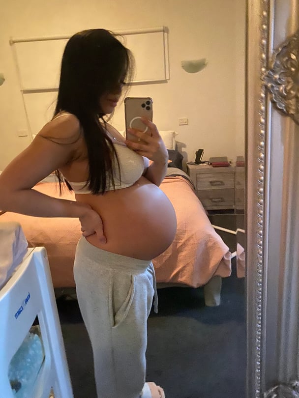 OnlyFans creator Emily Mai during her pregnancy.