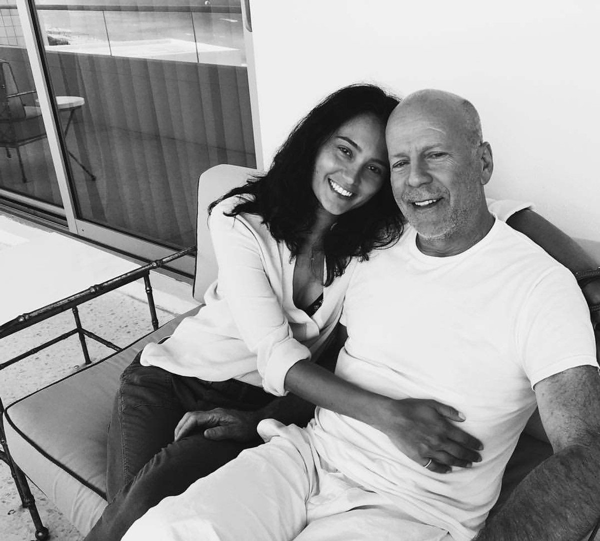 Bruce Willis with his wife Emma Heming Willis.