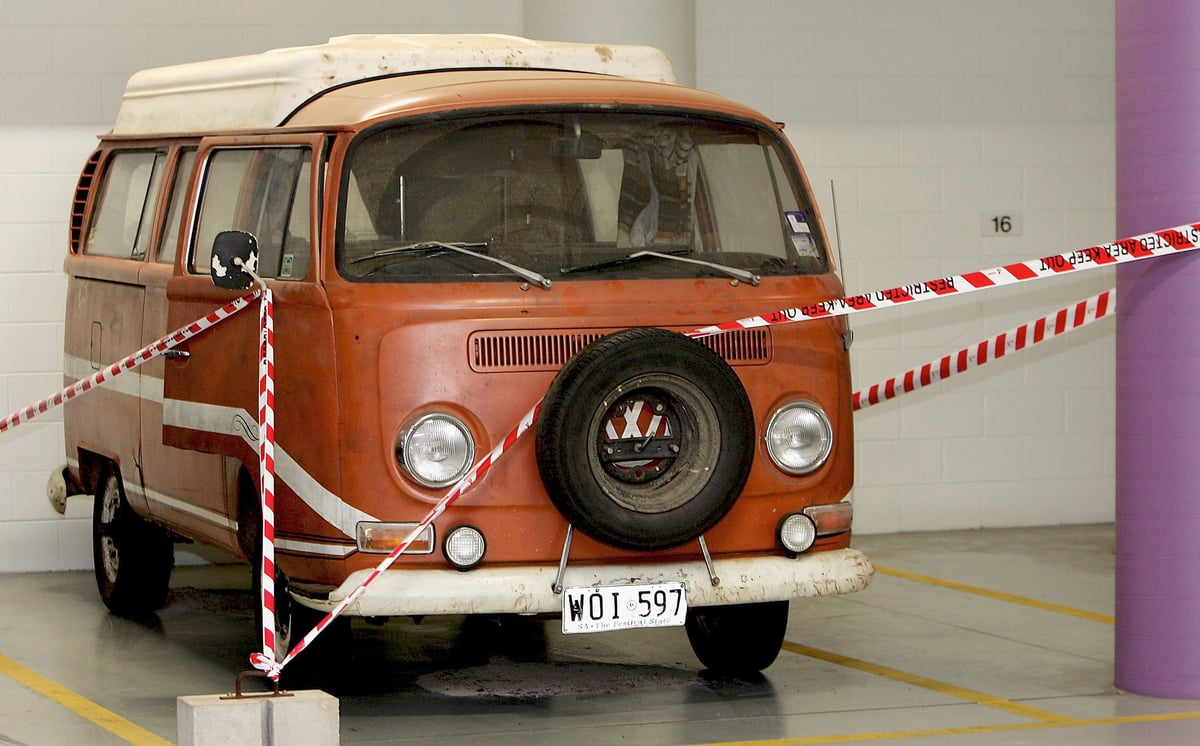 The Kombi camper van belonging to Joanne Lees and Peter Falconio.