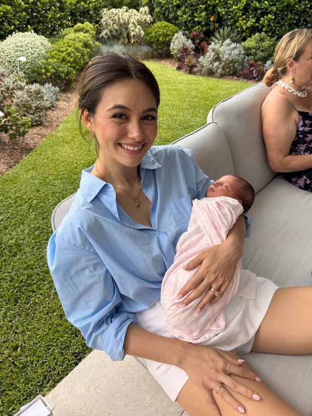 Francesca Hung with her daughter Brydie.