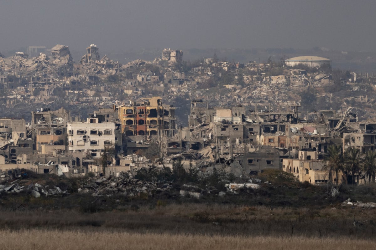 A view over the Gaza Strip as seen from a position on the Israeli side of the border on January 16, 2025 in Southern Israel, Israel.