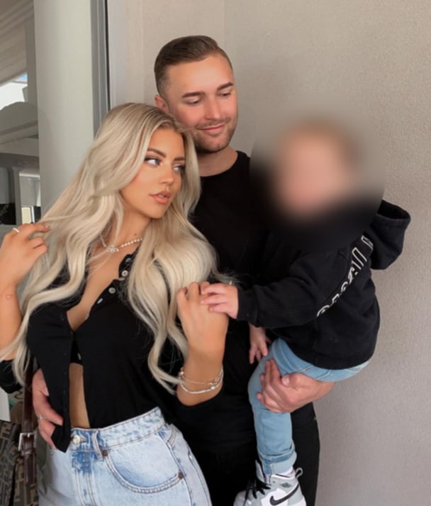 Gracie Piscopo, her ex Andre Rebelo and their son.