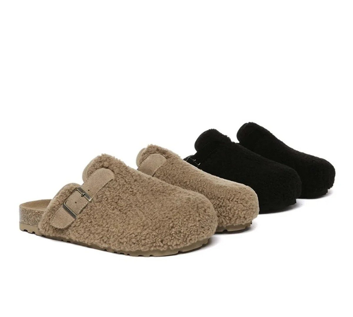 UGG Women Shearling Buckle Sandal Slides Greta
