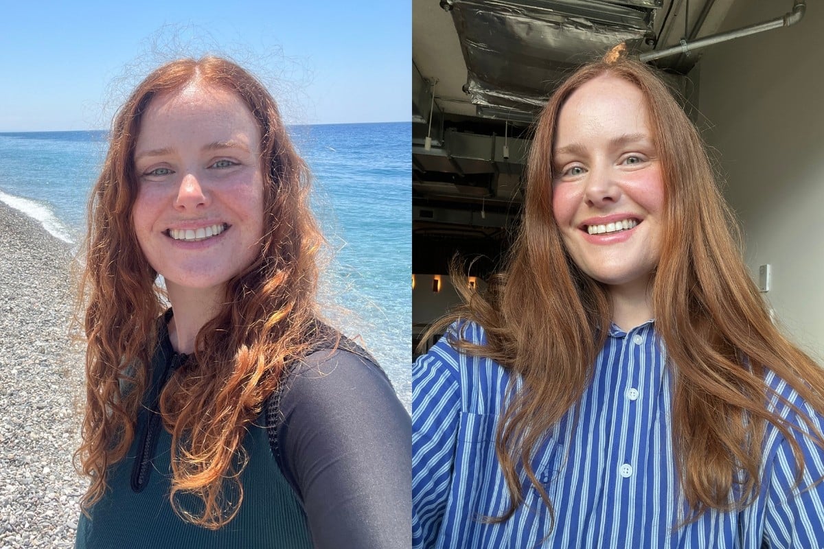 amy clark frizzy hair and smooth shiny hair
