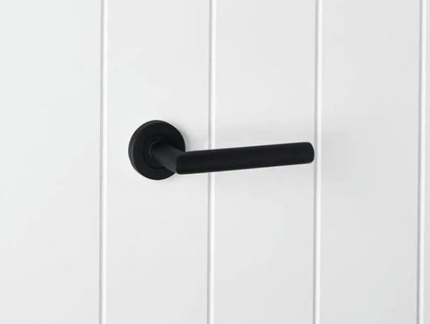 Matte black door handle