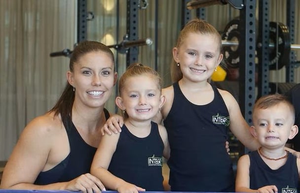 Hannah Clarke and her children.
