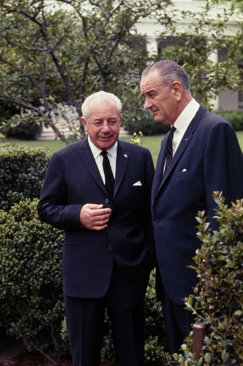 Harold Holt with Lyndon B. Johnson at the White House. 