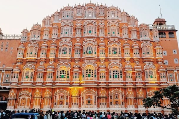 Hawa Mahal, known as Palace of Winds located in Jaipur, Rajasthan, India.