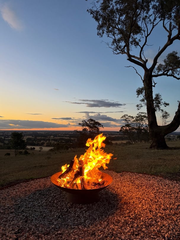 The outdoor fire pit. Image: Supplied.