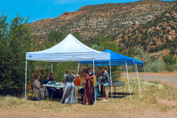 A Fundamentalist Church of Jesus Christ of Latter-Day Saints bake sale in Hildale, Utah.