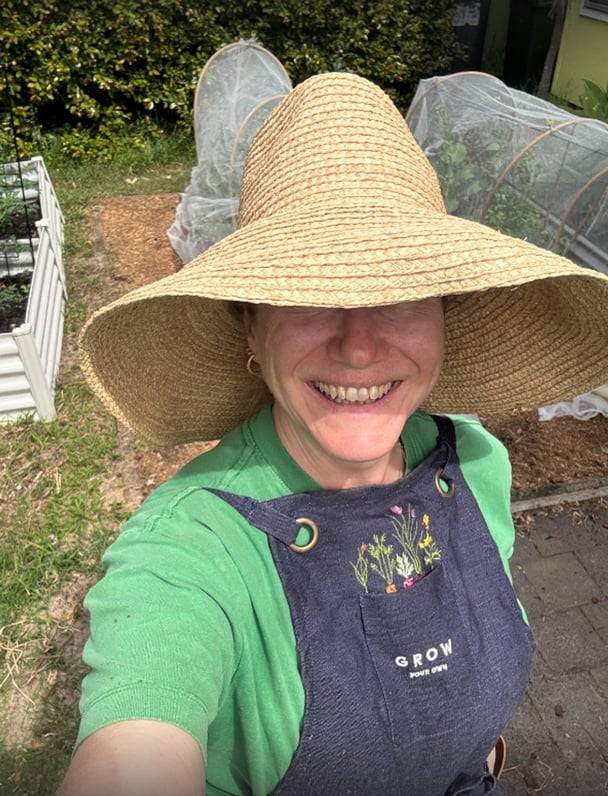 Holly enjoying some outdoor gardening time.