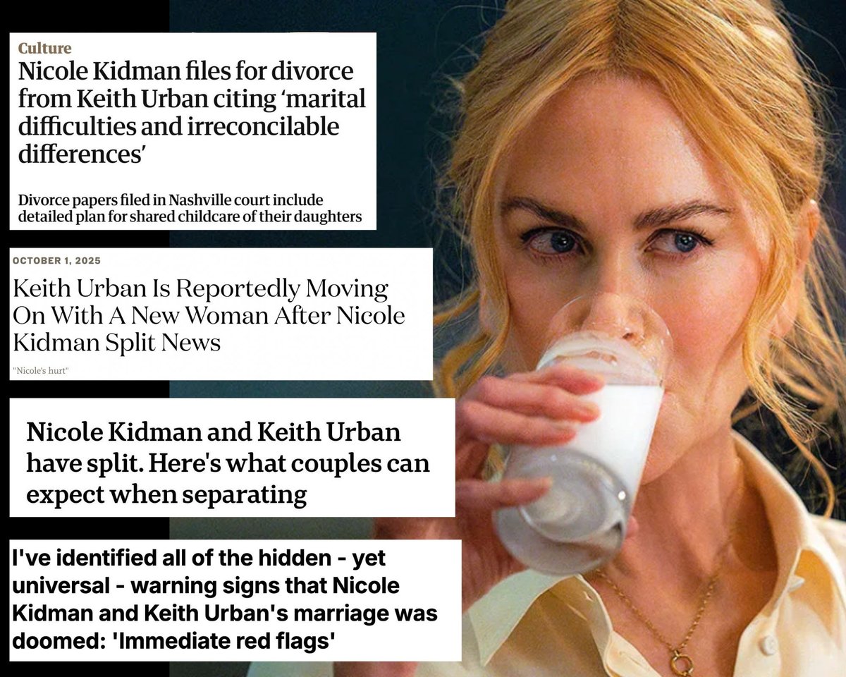 Nicole Kidman divorce announcement headlines.