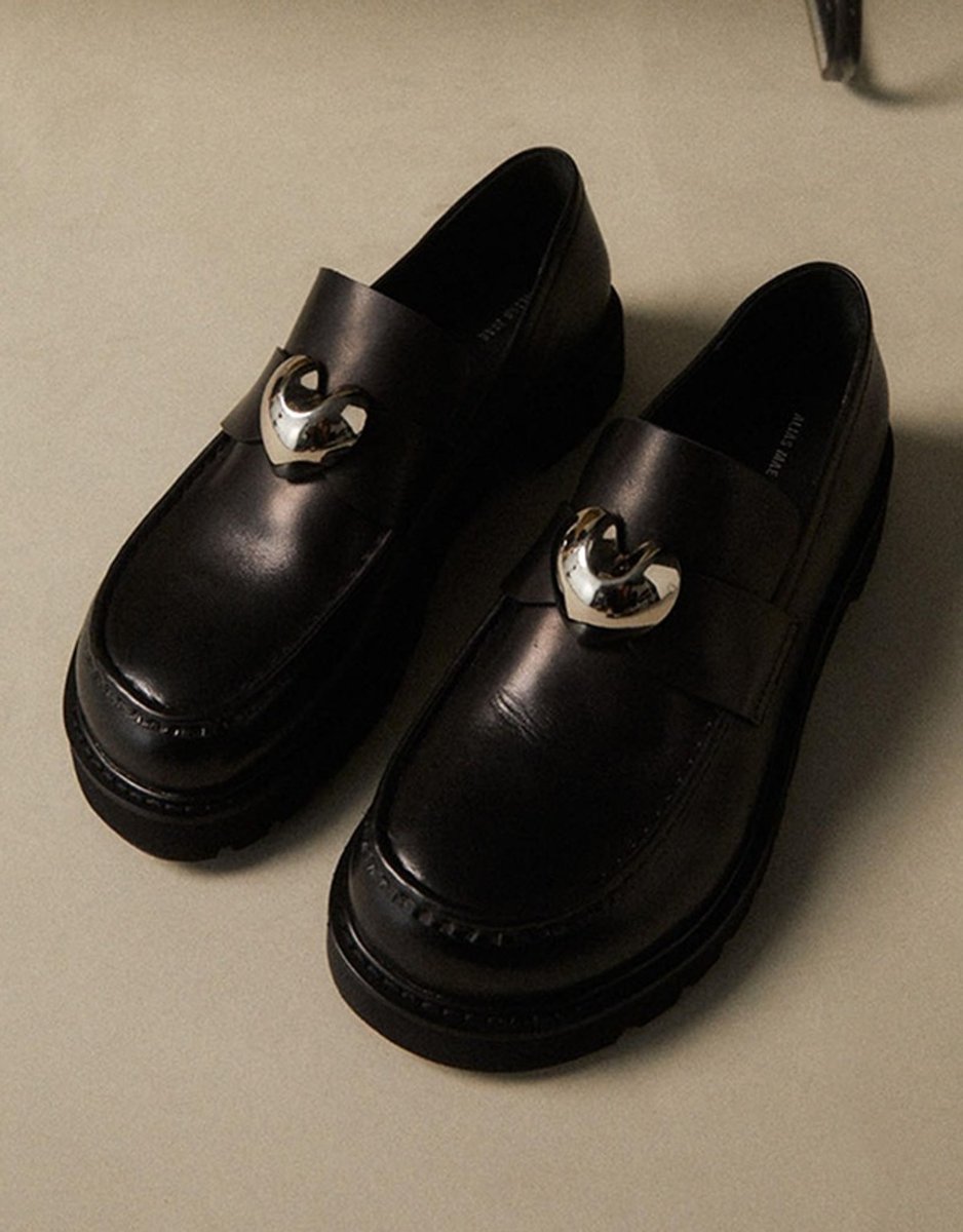 black leather loafers from Alias Mae