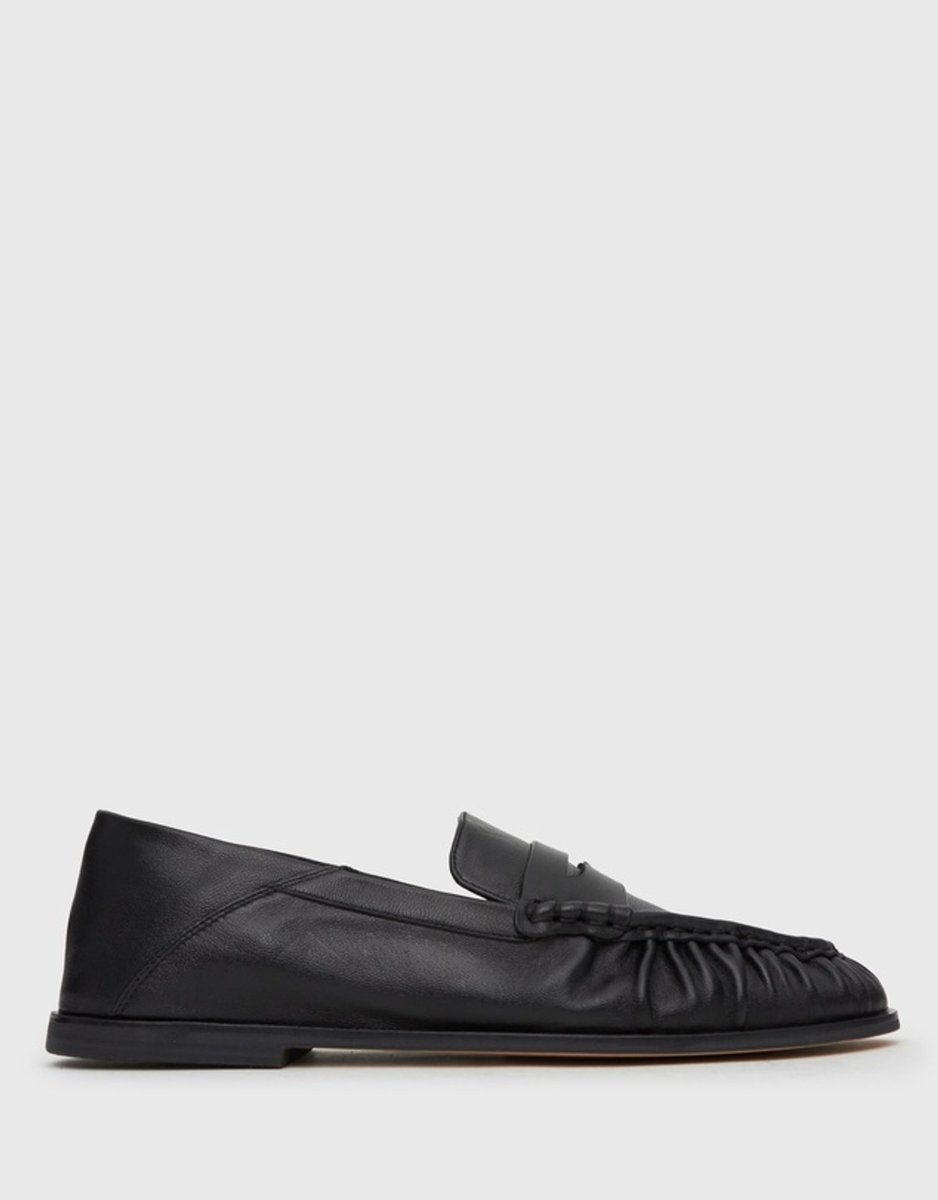Betts Match Leather Loafers in Black Leather.