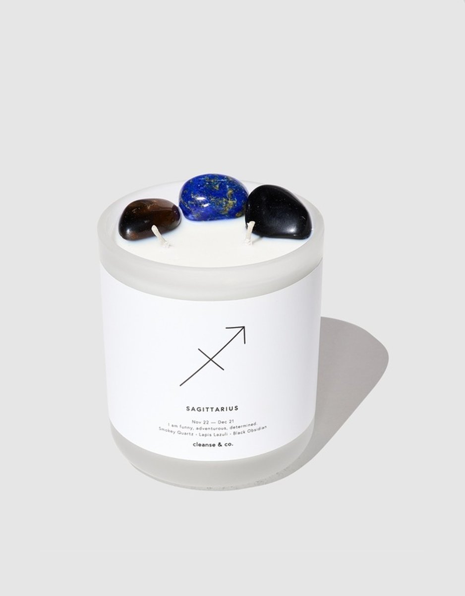 Zodiac Crystal Candles in Sagittarius.