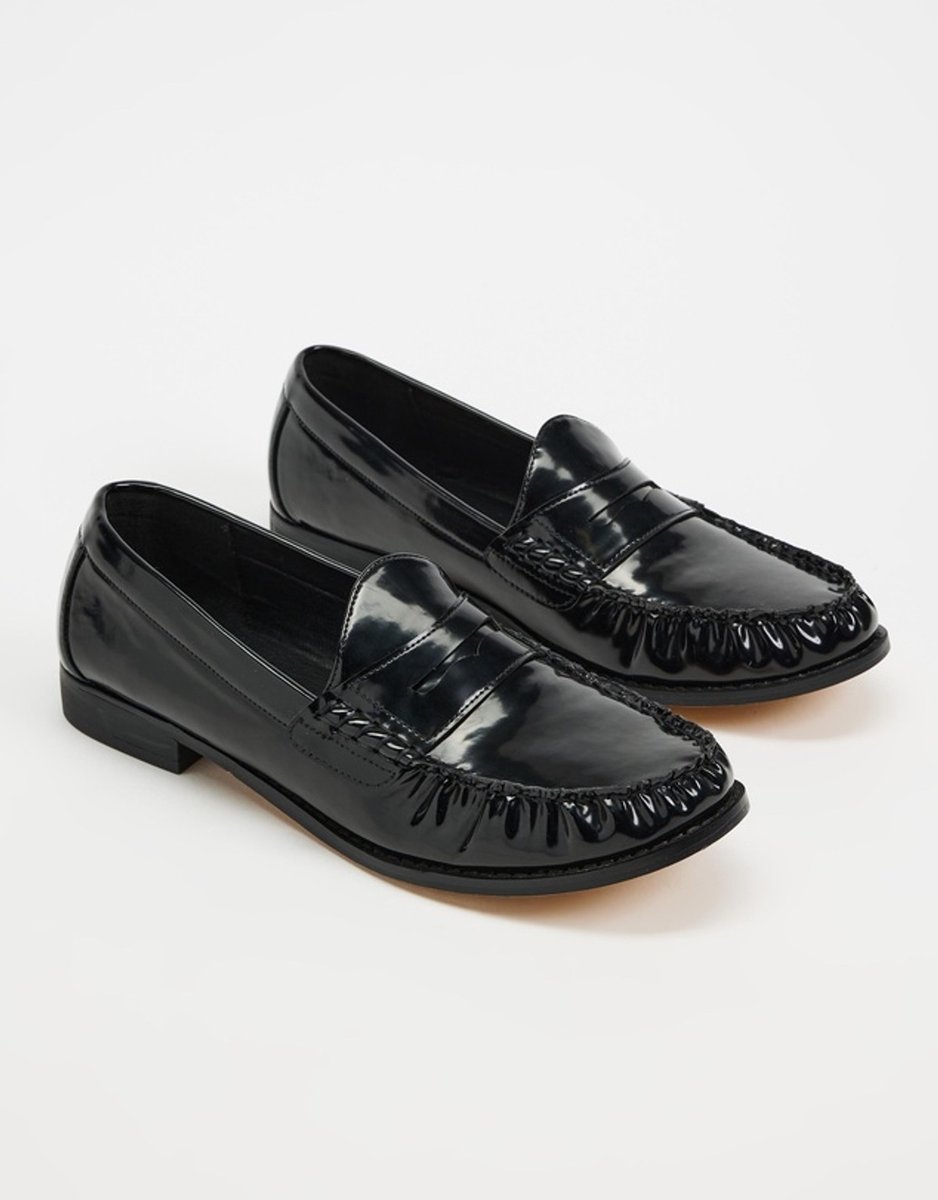 black synthetic loafers from Dazie