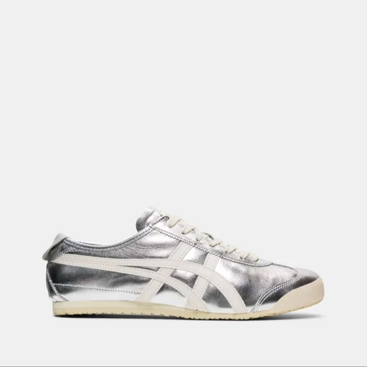 silver metallic sneaker from Onitsuka Tiger