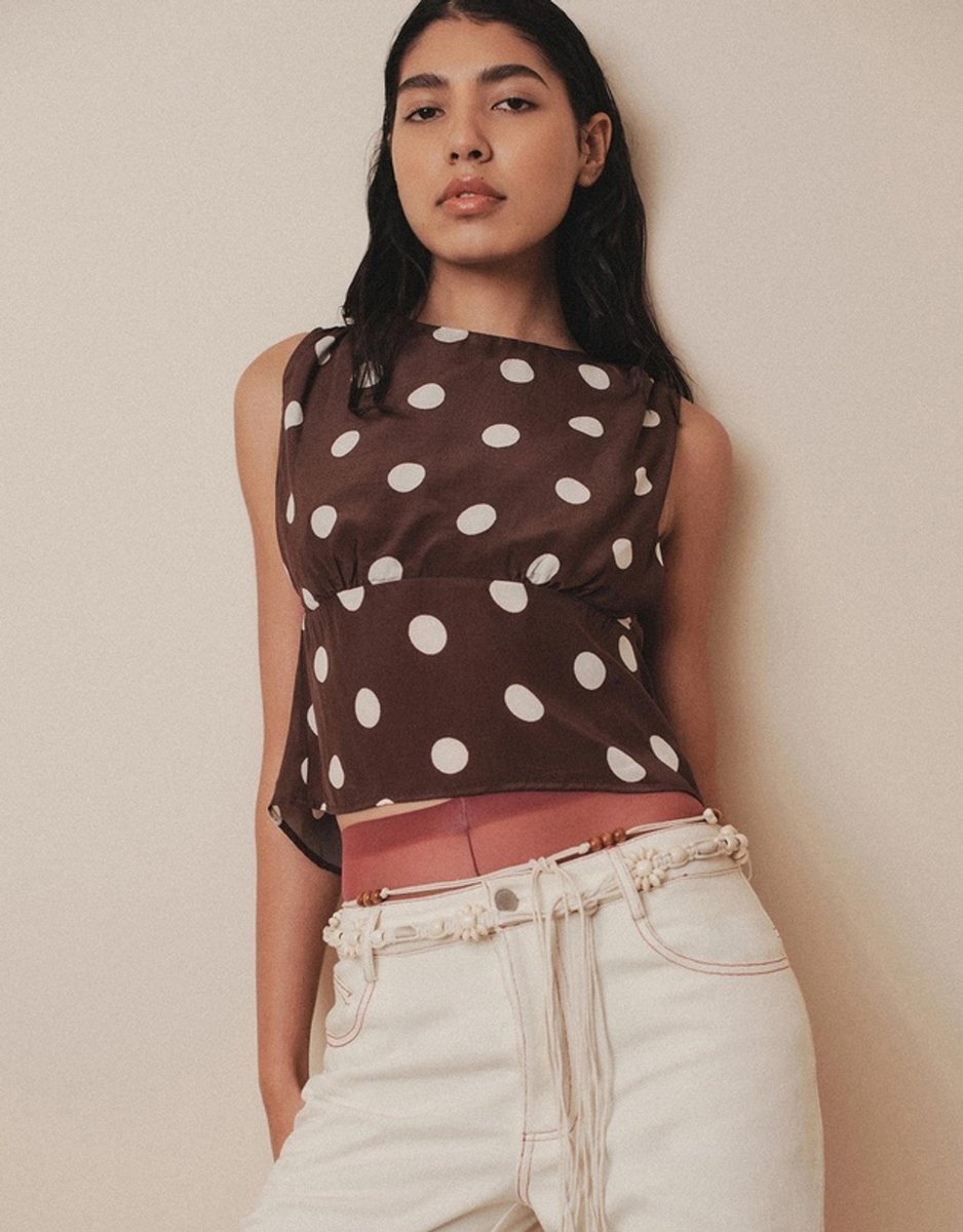 polka dot print top from Ownley