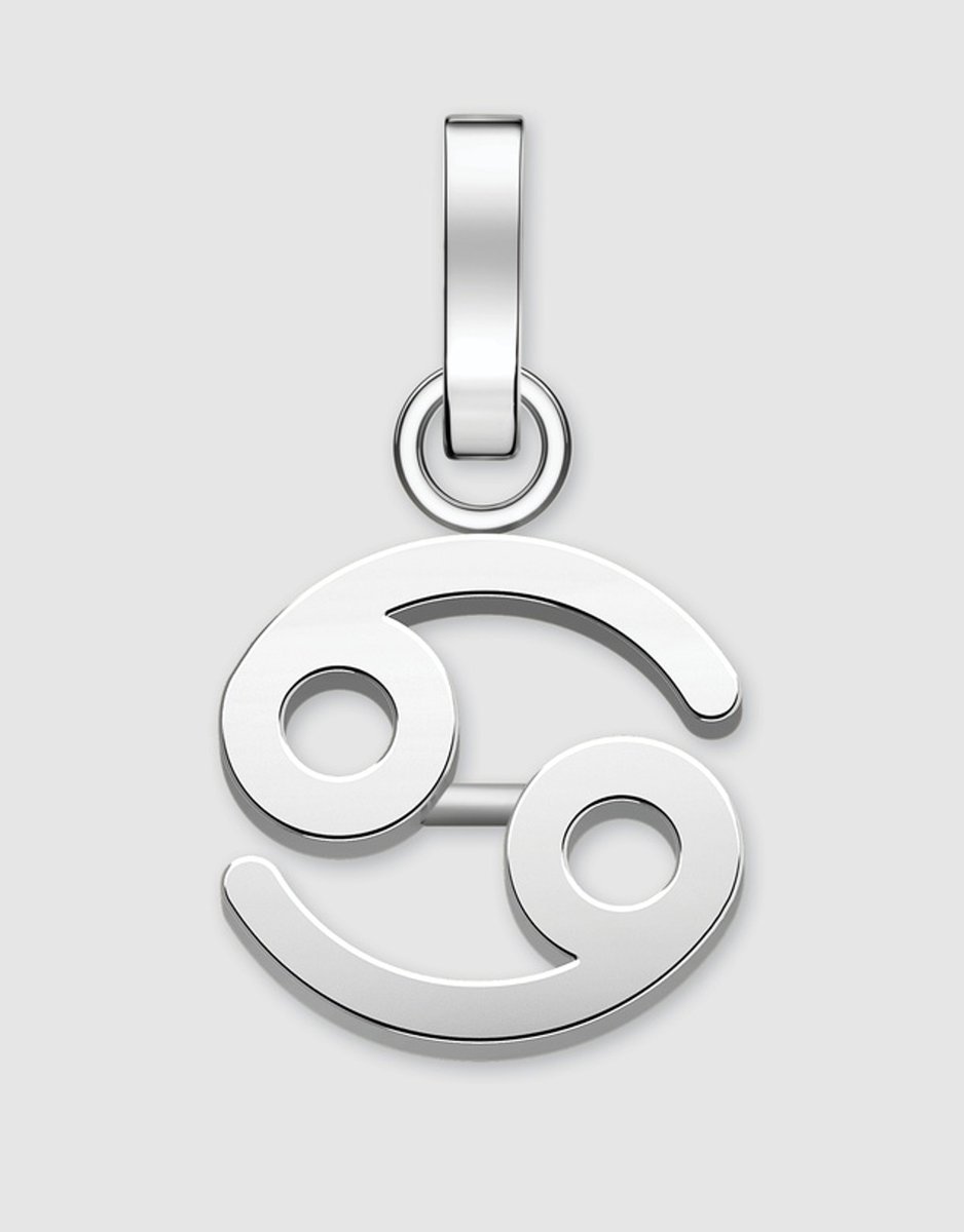 Pendant Silver Tone Zodiac Symbol in Cancer.