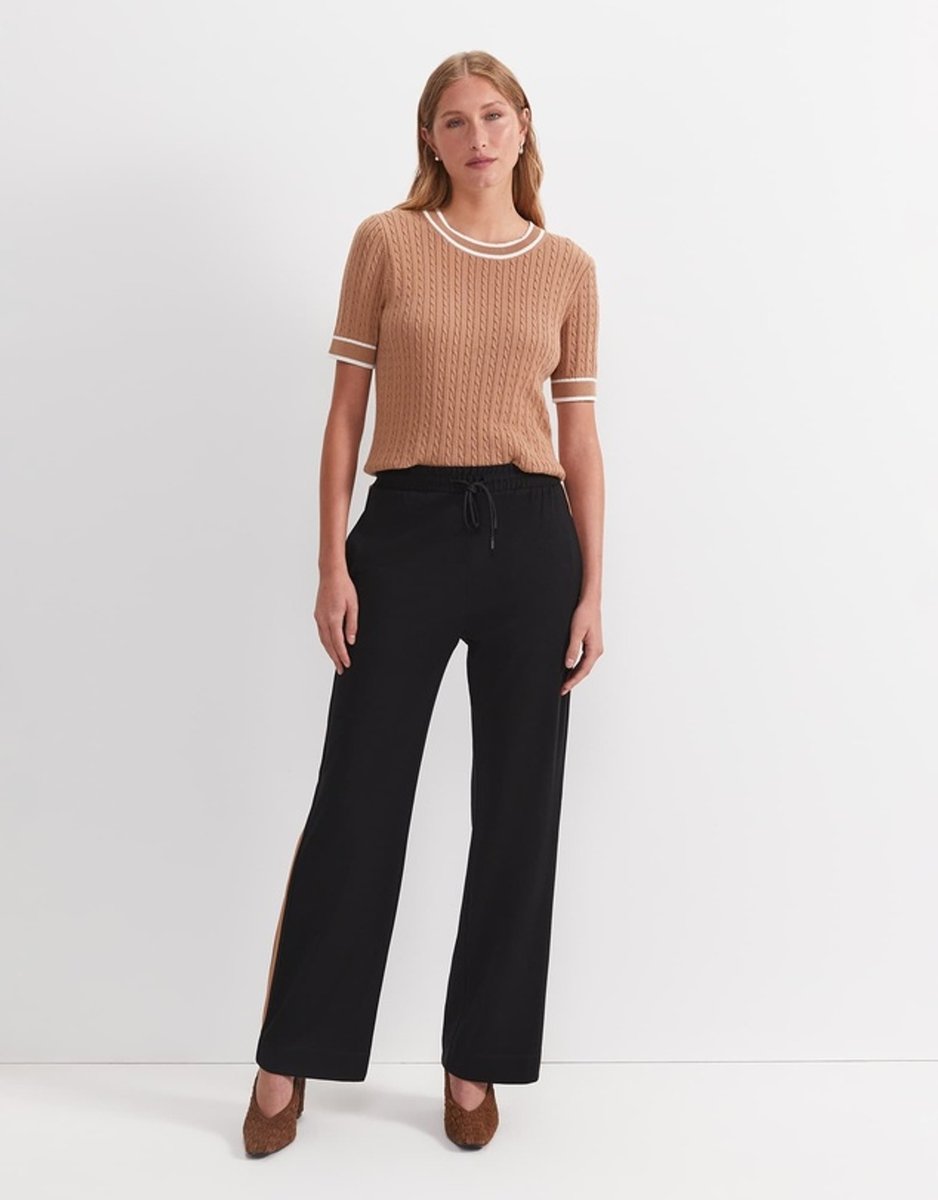 Contrast Wide Leg Sweatpant