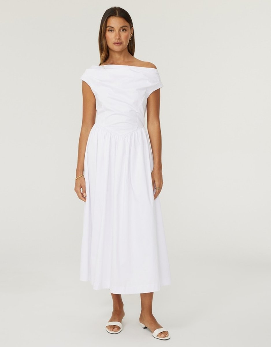 asymmetrical neckline dress from Tussah