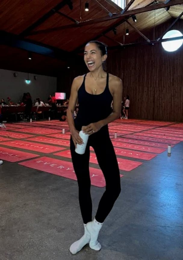 Brooke Jowett enjoying a group class at Fitness First.