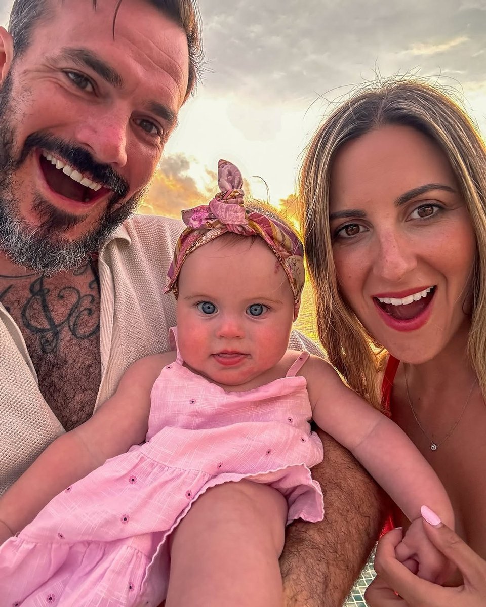 Locky and Irena Gilbert with their daughter Ava as a baby.