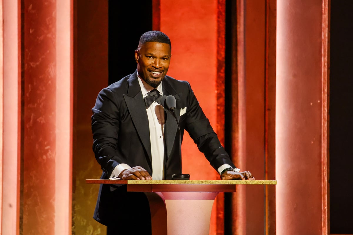 Jamie Foxx speaks onstage during the 2024 Governors Awards at Dolby Theatre on November 17, 2024 in Hollywood, California.