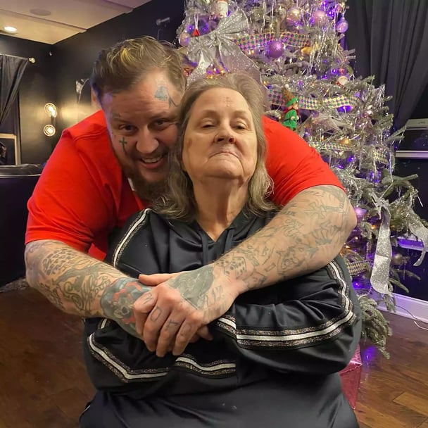 Jelly Roll and his mum Donna.