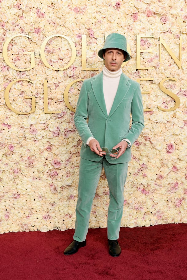 Succession's Jeremy Strong attends the 82nd Annual Golden Globe Awards.