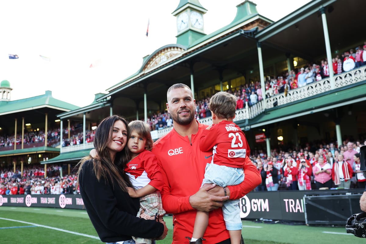 Jesinta and Buddy Franklin at the Sydney Cricket Ground.