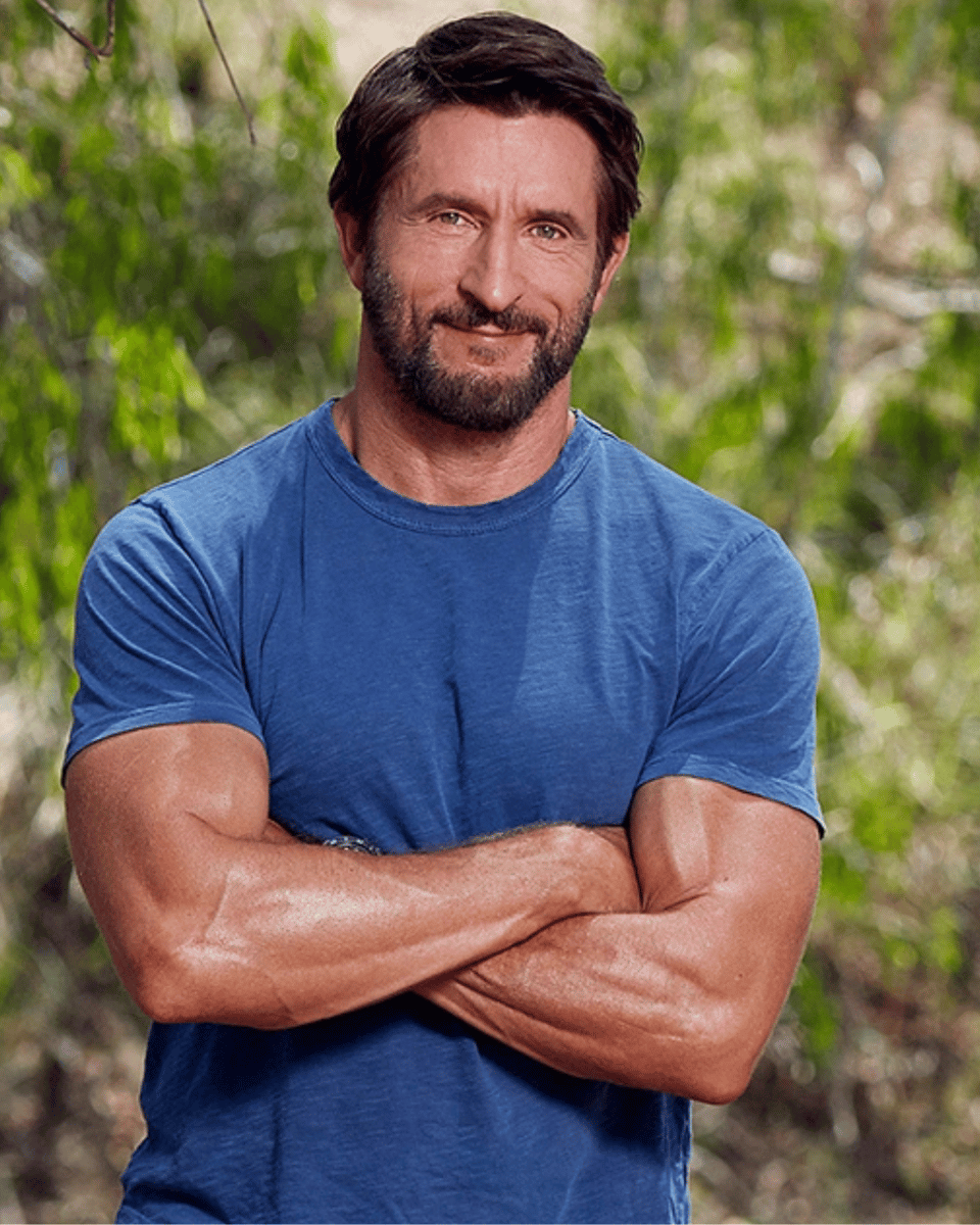 Australian Survivor host Jonathan LaPaglia poses in the jungle.