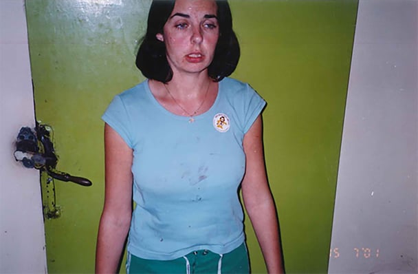 A newly released image shows Joanne Lees less than 24 hours after her boyfriend Peter Falconio was murdered and she escaped her own attempted abduction.