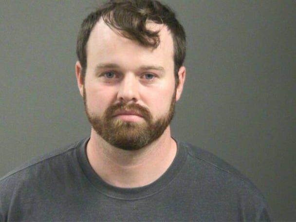 Joseph Duggar's booking photo upon his arrest.
