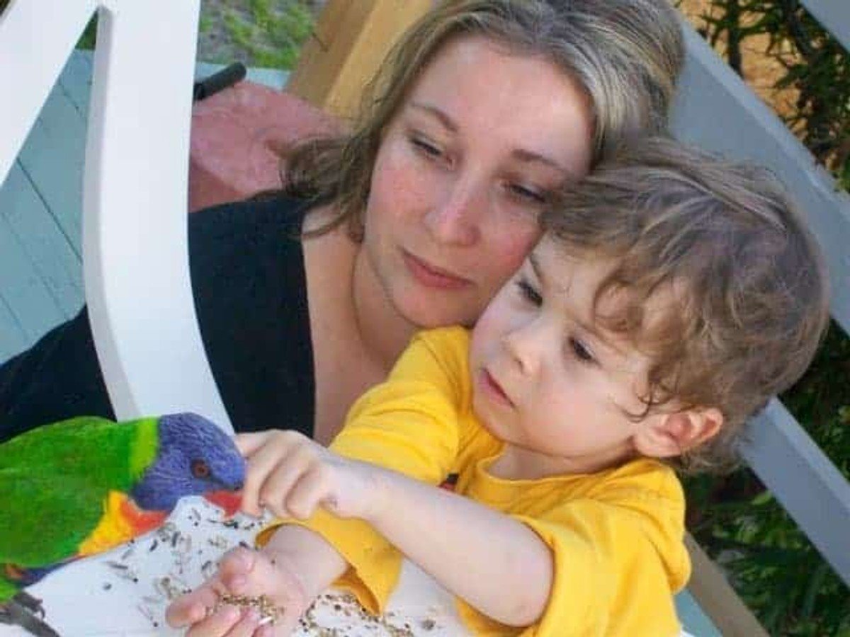 Penne Schwarz with her son Joshua, who died from aggressive brain cancer.