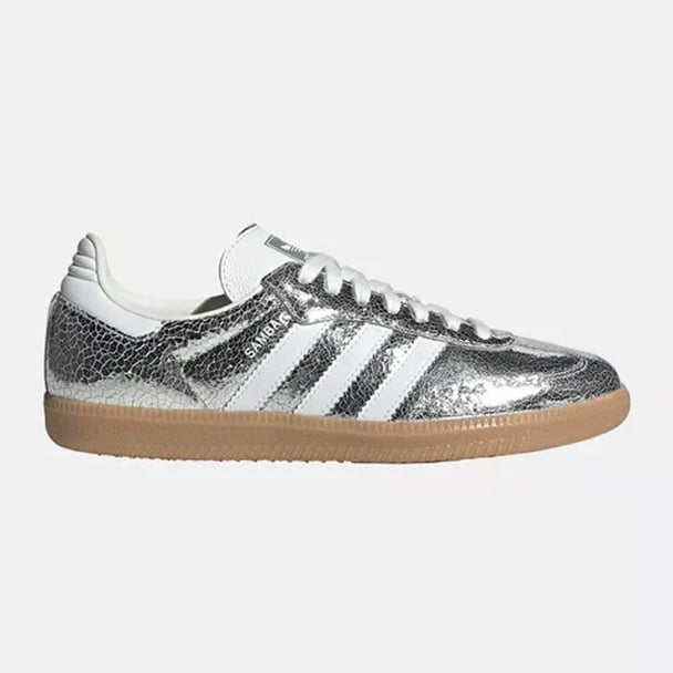 silver metallic sneaker from Adidas