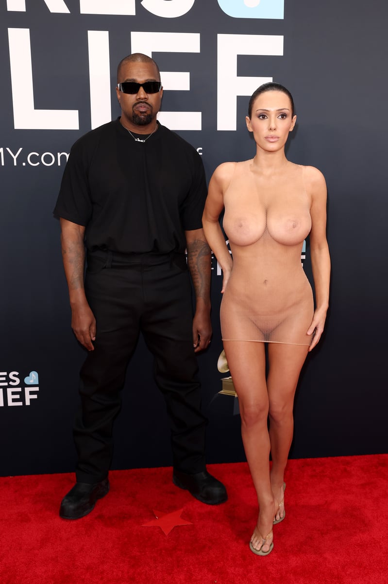 Kanye West and Bianca Censori attend the 67th Annual GRAMMY Awards on February 02, 2025 in Los Angeles, California.