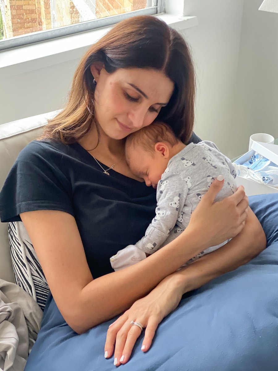 Katie Lolas aka Lady Lolas with her first child, Harper.