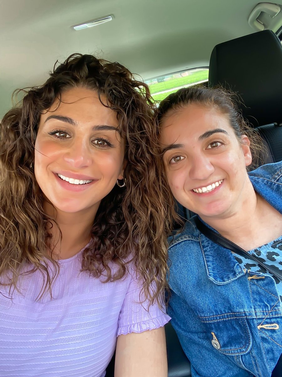 Katie Lolas with her sister Nadia.