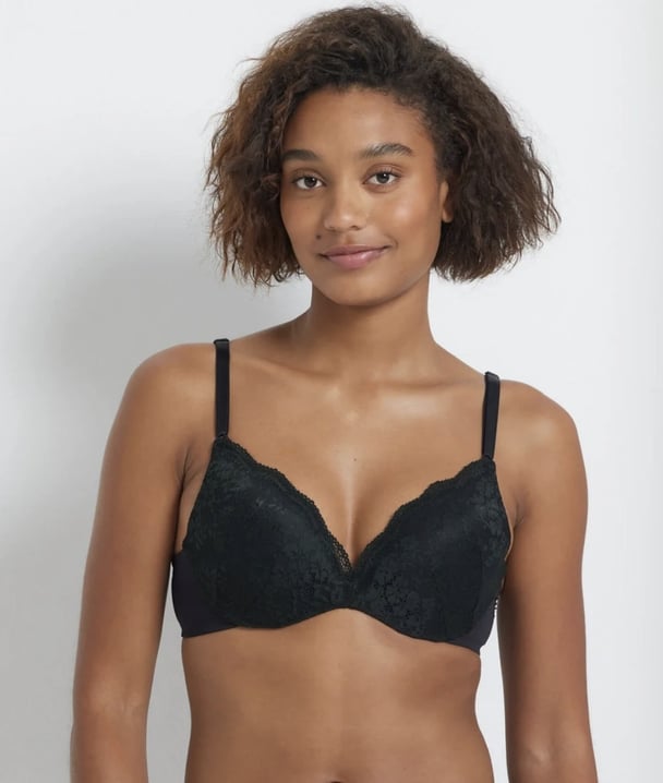 Kayser Be Real Smooth Lace Plunge Push-Up Bra