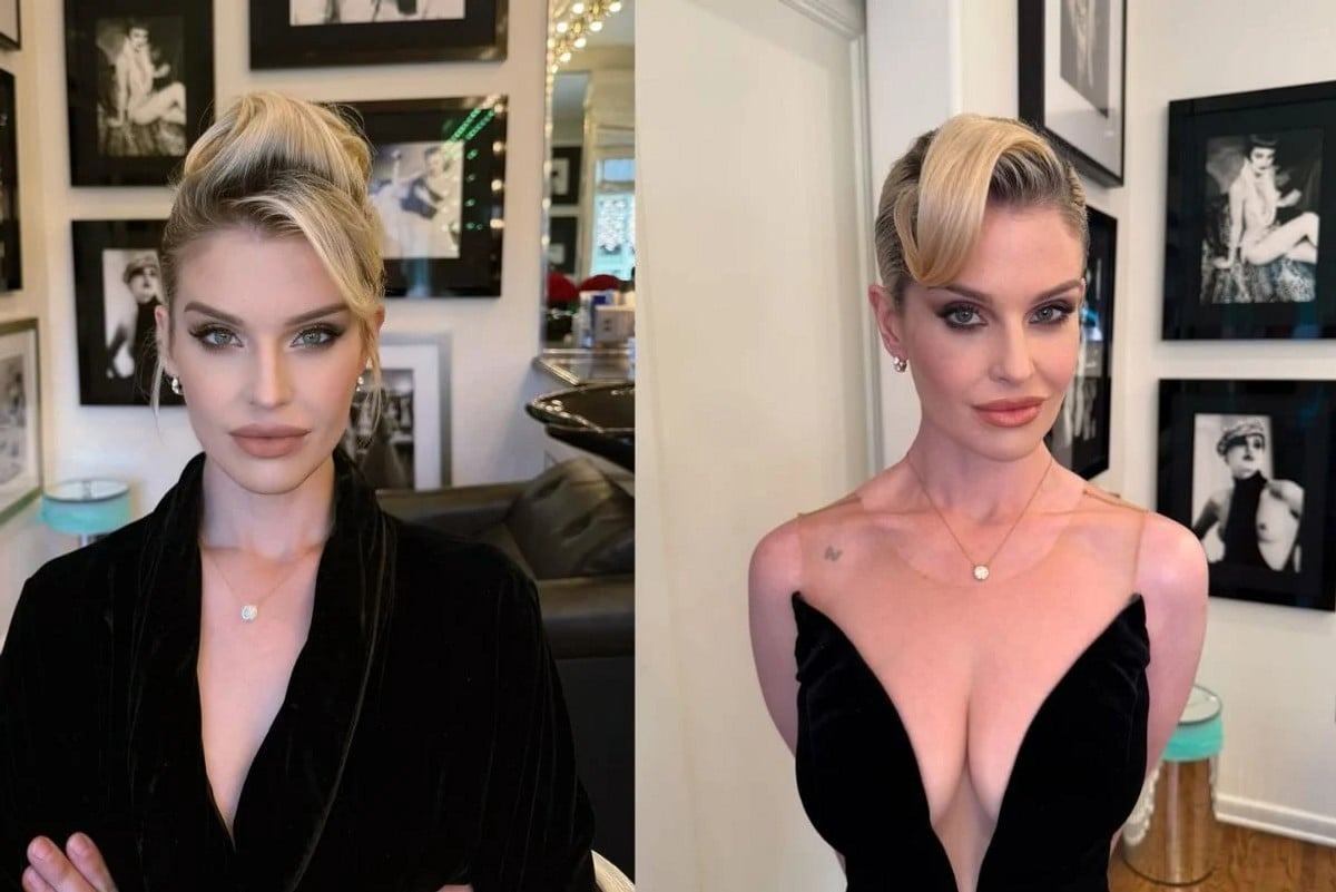 side by side images of Kelly Osborne from her Instagram 