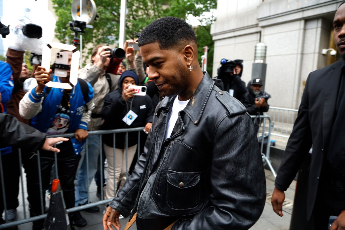 Kid Cudi departs the Manhattan Federal Court during the Sean 