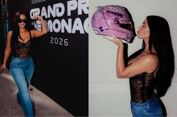 Kim Kardashian at the 2026 Monaco GP.