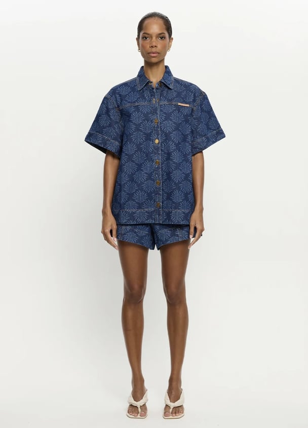 woman wearing denim set from Kivari