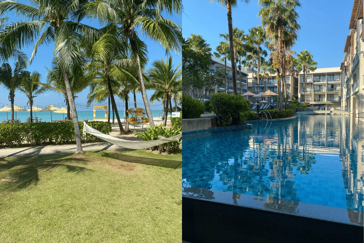 Image of Coconut Joe's beach bar and pool at Le Méridien Khao Lak Resort & Spa