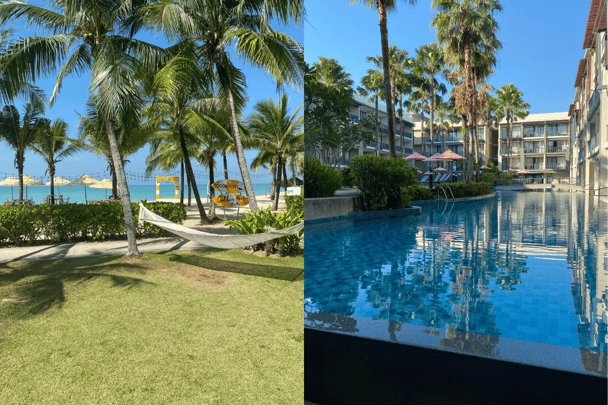 Image of Coconut Joe's beach bar and pool at Le Méridien Khao Lak Resort & Spa